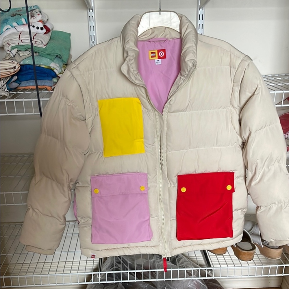 Colorful Lego Puffer Jacket
